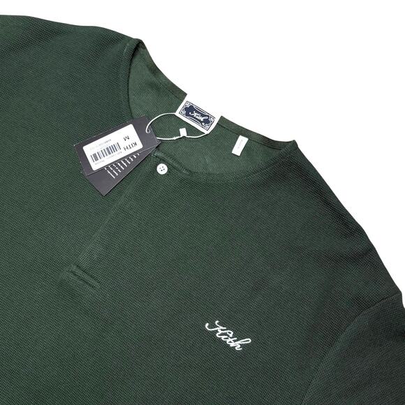 KITH Micro Waffle Colby Henley Pullover Long Sleeve XL - Picture 2 of 3